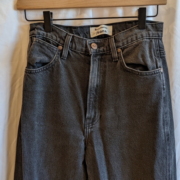 Reformation | Cowboy high rise straight jeans | faded black - Picture 5 of 5